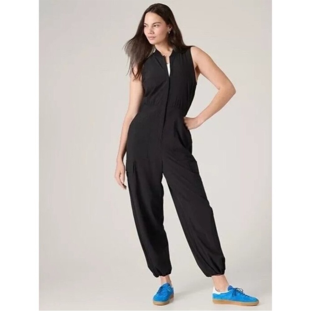 ATHLETA  Brooklyn Utility Jumpsuit in Black Sz 0 NWOT‎ $139